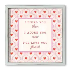 Like Adore Love You White Framed Print
