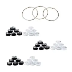 SINGER&reg; Class 66 Sewing Bobbin & Storage Rings Set, Black & White