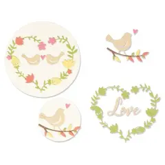 Sizzix&reg; Thinlits&reg; Mini Love Birds Dies by Lisa Jones