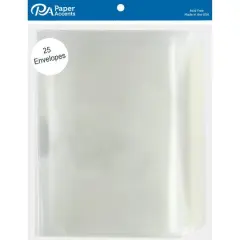 PA Paper&trade; Accents 5.25" x 7.25" Envelope, 25ct. Translucent Clear