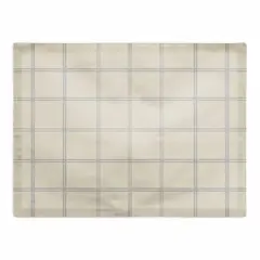 Gray & Cream Check Cotton Twill Placemat