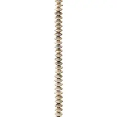 Silver Plated Rib Rondelle Beads, 6mm by Bead Landing&trade;