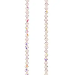 Preciosa Glass Crystal Bicone Beads, 4mm by Bead Landing&trade; Light Rose AB