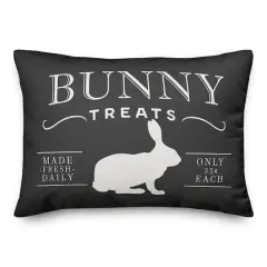 Bunny Treats Pillow 14" x 20" Throw Pillow