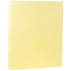 JAM Paper Matte 8.5'' x 11'' 28lb. Paper, 50 Sheets Light Yellow