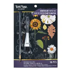 Brea Reese&trade; 6" x 8" Fall Foraging Scratch Art Paper Pad