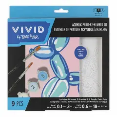 VIVID by Brea Reese&reg; Balloon Dog Acrylic Paint-by-Number Kit