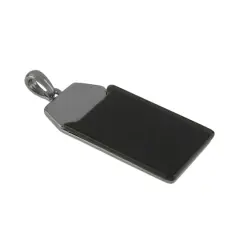 Black Dog Tag Pendant by Bead Landing&trade;