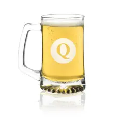 Hortense B. Hewitt Co. Engraved Glass Mug Q