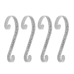 Haute Decor Stocking Scrolls&reg; Holly Whitewashed Stocking Holders, 4ct.