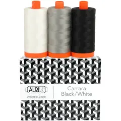 Aurifil&trade; 50wt Carrara Black/White Cotton Color Builder Thread Collection