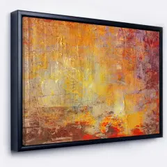 Designart - Ambient Canvas Grunge - Abstract Canvas Art Print in Black Frame