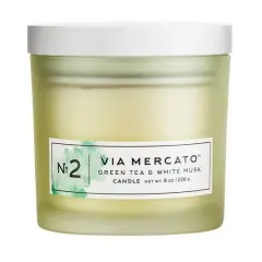 European Soaps Number Jar Candle Green Tea and White Musk