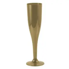 JAM Paper 5.5oz. Plastic Champagne Flutes, 20ct. Gold