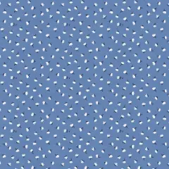 Fabric Editions Blue Carolina Flower Cotton Fabric