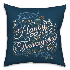 Happy Thanksgiving Script Pillow