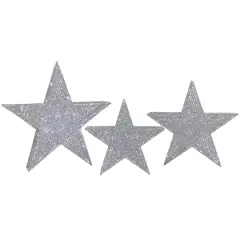 Silver LED Stars Outdoor Christmas D&eacute;cor Set