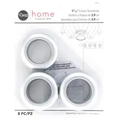 Dritz&reg; Home 1.562" Curtain Grommets, 8ct. Brushed Silver