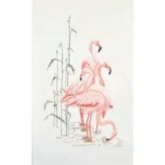 Thea Gouverneur Flamingo Cross Stitch Kit