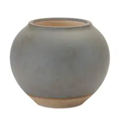 8.5" 2-Tone Gray Ceramic Vase