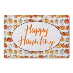 Happy Haunting Watercolor Pumpkins Floor Mat