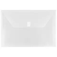 JAM Paper 9.75" x 14.5" Plastic Hook & Loop Closure Envelopes, 12ct. Clear
