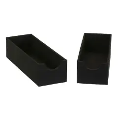 Household Essentials Narrow Drawer Organizers, 2ct. Black