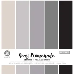 Colorbok&reg; Gray Promenade Smooth Cardstock Paper Pad, 12" x 12"
