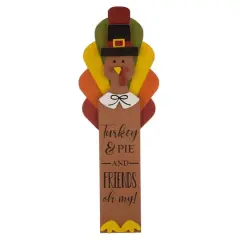 Glitzhome&reg; 3.3ft. Thanksgiving Wooden Turkey Standing D&eacute;cor