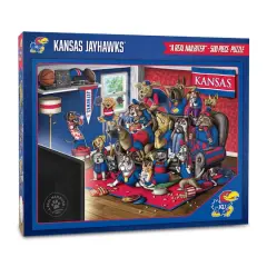 College Football Purebred Fans A Real Nailbiter 500 Piece Puzzle Kansas Jayhawks