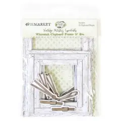 49 and Market Vintage Artistry Essentials Whitewash Chipboard Frames & Bits Set