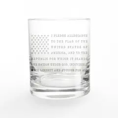 11oz. Pledge of Allegiance Whiskey Glass