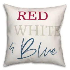 Red, White & Blue Throw Pillow