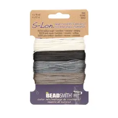 The Beadsmith&reg; S-Lon&reg; 0.5mm Mixed Color Bead Cord Basic Mix