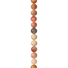 Orange & Pink Sunstone Round Beads, 8mm by Bead Landing&trade;