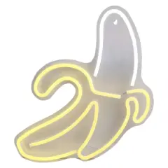18" Yellow LED Neon Style Banana Wall D&eacute;cor