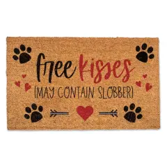 Free Kisses May Contain Slobber Doormat