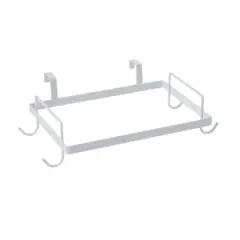 Household Essentials Metal Over the Door Trash Bag Holder White