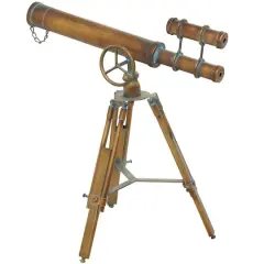 18" Brass Metal Telescope Decoration
