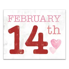 February Valentine's Date Canvas Wall Art