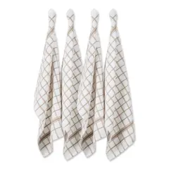 DII&reg; Stone Windowpane Terry Dishtowels, 4ct.