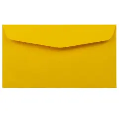 JAM Paper 3.625" x 6.5" Business Envelopes, 50ct. Sunflower Yellow