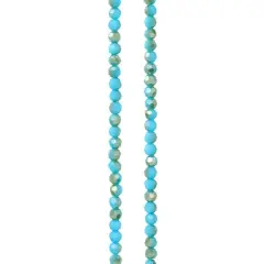 Aqua Mix Small Glass Faceted Round Beads, 3mm by Bead Landing&trade;