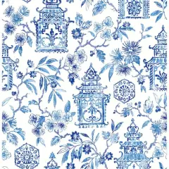 NuWallpaper Blue Danson Peel & Stick Wallpaper