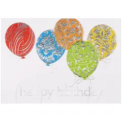 JAM Paper 5.625" x 7.875" Birthday Balloons Cards & Envelopes, 25ct.