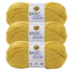 3 Pack Lion Brand&reg; Basic Stitch Anti Pilling&trade; Yarn Mustard
