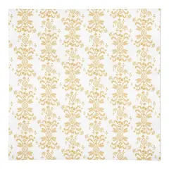 Floral Crest Cotton Twill Napkin Yellow