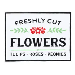 20" White Farmhouse Metal Wall Sign