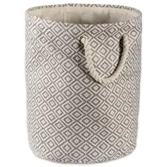 DII&reg; Small Gray Geo Diamond Round Paper Bin