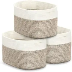 NEX&trade; Cotton Rope Storage Baskets, 3ct.